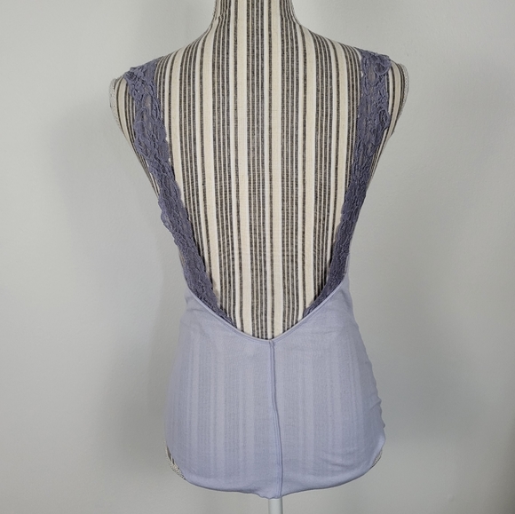 Free People Small Lavender tank top lace back - Picture 5 of 6